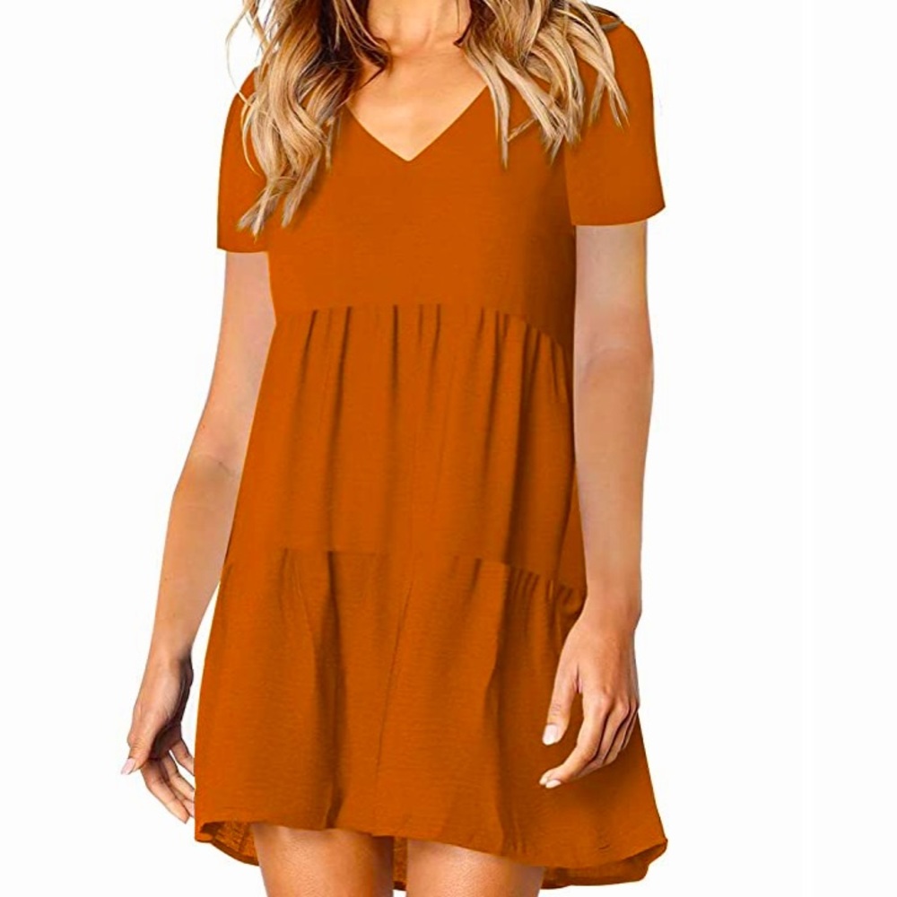 NWOT loose fitting v-neck swing dress